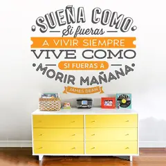 STICKART - Vinilo Decorativo Sueña, para pared Peq. 59 x 50 cm alto- Diseño Moderno Adhesivo