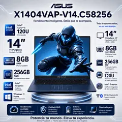 ASUS - Laptop VIVOBOOK X1404VAP-V14.C58256 Intel Core 5 120U 8GB 256GB SSD 14" Win11 Home