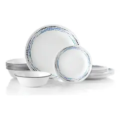 Corelle - Vitrelle Juego de Vajilla de 18 Piezas para 6 Personas - Azul Océano