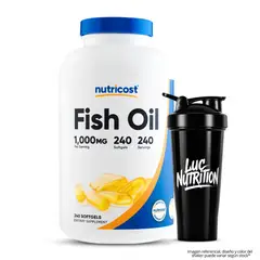 Nutricost - Fish Oil 1,000 mg - 240 Capsulas + Shaker