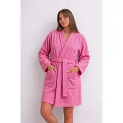 GENERICO - BATA SALIDA DE BAÑO PARA MUJER COMODA Y LIGERA