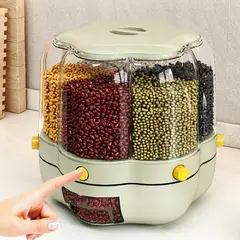 GENERICO - Dispensador Giratorio de Menestras y Cereales con 6 Compartimientos