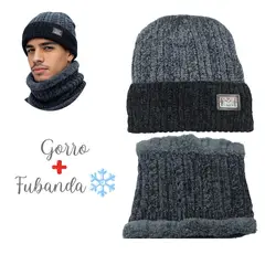 POLAR - Gorro con Bufanda Unisex Gris