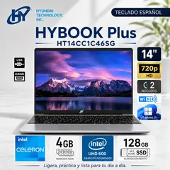 HYUNDAI - Laptop Hybook Plus HT14CC1C46SG Intel Celeron N4020 4GB RAM 125GB SSD 14 HD