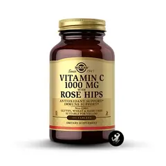 SOLGAR - Vitamina C 1000mg + Rose Hips - 100 tabletas