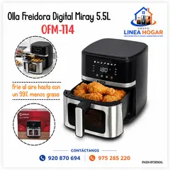 MIRAY - Freidora de Aire Digital 5.5L OFM-114