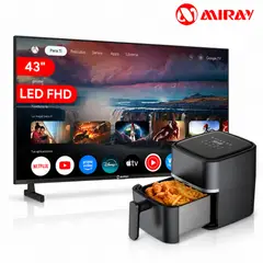 MIRAY - Combo Televisor 43” Google TV FHD + Freidora de Aire 3L