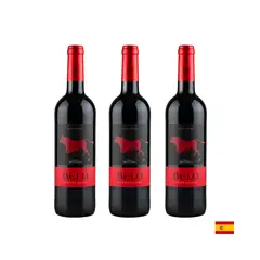 GOURMET 117 - VINO TINTO BELO TEMPRANILLO 750ML x3
