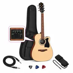 IBANEZ - GUITARRA ELECTROACÚSTICA V40CE OPEN PORE NATURAL PACK