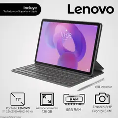 LENOVO - Tablet Idea Tab WiFi 8GB RAM 128GB 11" 2.5K + Teclado Folio y Lapiz Tab Pen Plus