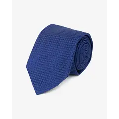 Andrew'S Ties - Corbata Azul Eléctrico con Relieve Geométrico