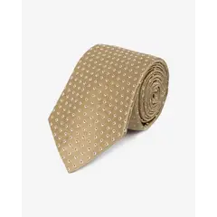 Andrew'S Ties - Corbata Dorada con Diseño en Micro Rombos