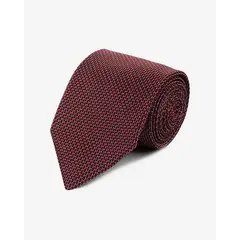 Andrew'S Ties - Corbata Roja con Diseño de Corazones Jacquard
