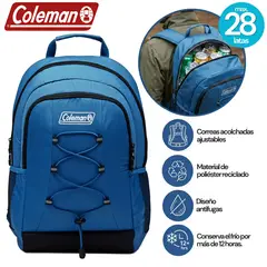 COLEMAN - Mochila nevera portátil CHILLER de 28 latas con laterales blandos