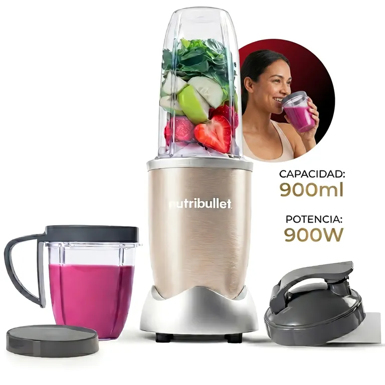 Licuadora Portátil Nutribullet PRO 900 para Smoothies y Batidos