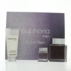 CALVIN KLEIN - Set Perfume Euphoria 3 piezas Hombre (EDT 100 ml + EDT 15 ml + After Shave Balm 100 ml)