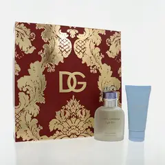 DOLCE&GABBANA - Set Perfume Dolce & Gabbana Light Blue 2 piezas Hombre EDT 75 ml + Crema Corporal