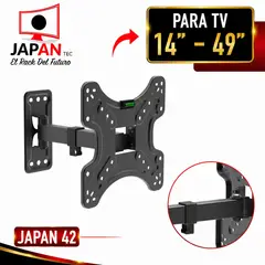 JAPANTEC EL RACK DEL FUTURO - JAPANTEC Soporte TV Fijo JAPAN42 26 a 42 Universal VESA Acero Reforzado Negro