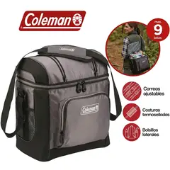 COLEMAN - Lonchera Térmica SOFT COOLERS Portátil para 9 Latas C024 Gris
