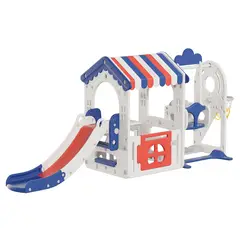 CRECER KIDS - Casita Multijuegos azul 3n1