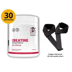 BIOTECH USA - Creatina Monohidratada para Mujeres Old School Labs 240gr con straps
