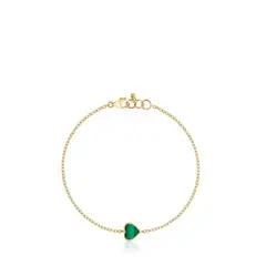 TOUS - Pulsera Corazón De Oro Y Malaquita