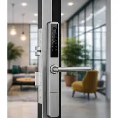 STRONGHOLD - Cerradura Digital COMPAC Wifi para puertas de marco de aluminio - color Plata