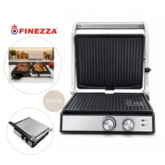 FINEZZA - Sandwichera Parrilla Grill con Control Temperatura y Temporizador