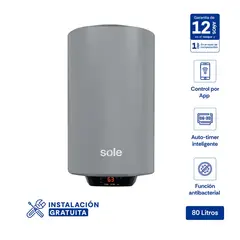 Sole - Terma Eléctrica Genius Wifi 80 Litros Acero Aporcelanado