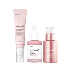 MEDICUBE - Set x3 Serum + Crema ojos + Exosome Shot PDRN Pink Peptide y Collagen