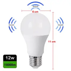 GENERICO - FOCO CON SENSOR DE MOVIMIENTO 12W