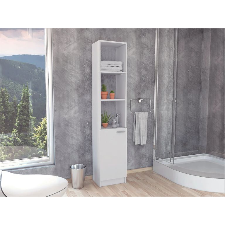 Estante Organizador De Baño 1 Puerta Bath 3 Repisas Blanco 1