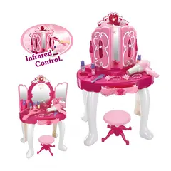 OEM - Tocador Infantil con Espejo Mágico Musical con Accesorios de Belleza