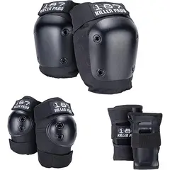 TRIPLE EIGHT - SET DE PROTECCION KILLER PADS 187 RODILLERA + CODERA + MUÑEQUERA S/M