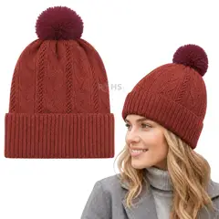 OEM - Gorro De Invierno Poliéster Con Pompón Texturizado