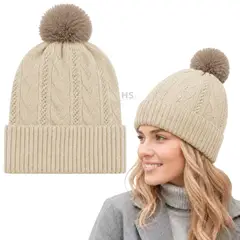 OEM - Gorro De Invierno Poliéster Con Pompón Texturizado