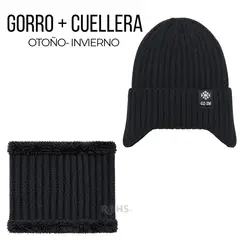 OEM - Gorro + Cuellera Poliéster Afelpada Para Invierno