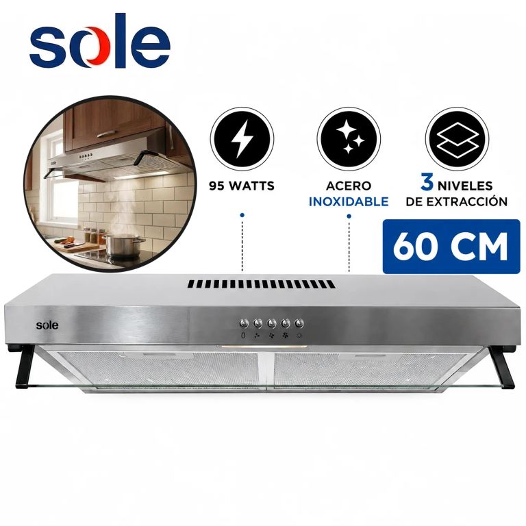 Campana Extractora Roma Acero Inoxidable TURE15COV2 60cm