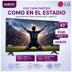 LG - Televisor 43 pulg. FHD Smart TV AI 43LR6000PSA
