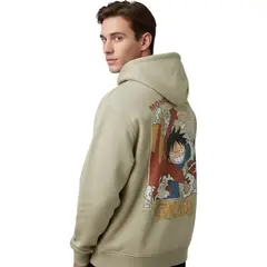 TOEI ANIMATION - POLERA CON CAPUCHA HOMBRE ONE PIECE VERDE HOJA