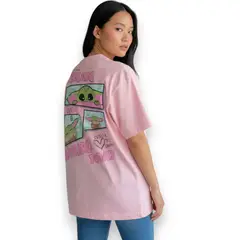 LUCAS - POLO OVERSIZE MC MUJER STAR WARS ROSADO