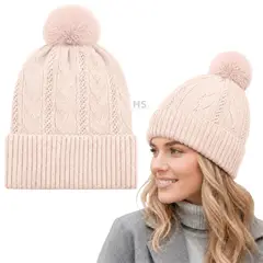 OEM - Gorro De Invierno Poliéster Con Pompón Texturizado