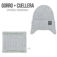 OEM - Gorro + Cuellera Poliéster Afelpada Para Invierno