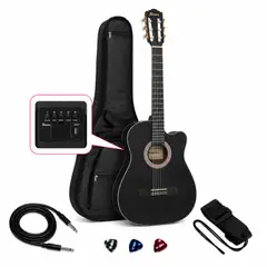 IBANEZ - GUITARRA ELECTROACUSTICA GA5MHTCE WEATHERED BLACK OPEN PORE PACK