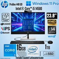 HP - All in One ProOne 440 G9 Intel Core i5-14500 16GB RAM 1TB SSD 23.8" FHD Win 11BT2B6LA