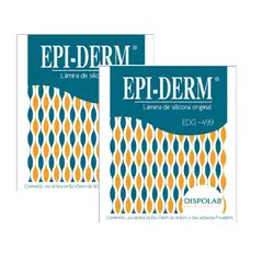 EPIDERM - Pack x2 Lámina de gel de silicona Epi-Derm 499 (3x3 cm)