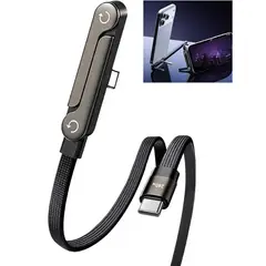 OEM - Cable Carga Rápida USB-C a USB-C 240W con Soporte Ajustable Integrado 1.5m