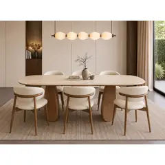 STIL NOVO - JUEGO DE COMEDOR 6 SILLAS PORTOFINO BEIGE
