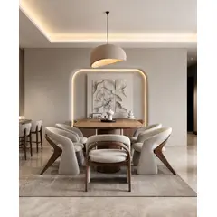 STIL NOVO - JUEGO DE COMEDOR 6 SILLAS ELAN AURA PLATA