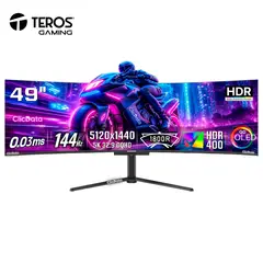Teros - Monitor Curvo TE-4921G UltraWide 49" 5K 5120 x 1440 QD-OLED, 144Hz, 0.03ms, FreeSync Premium